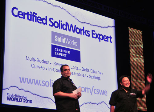 The two titles offered so far by SolidWorks, today joins the third 'Certified SolidWorks Expert'