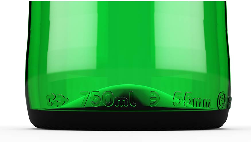 Distintivo Glass Hallmark de FEVE en las botellas de Vidrala