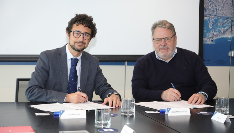 Dami Calvet, presidente de BCL, junto a Josep Maria Tarrag, presidente de AEMES-Smart