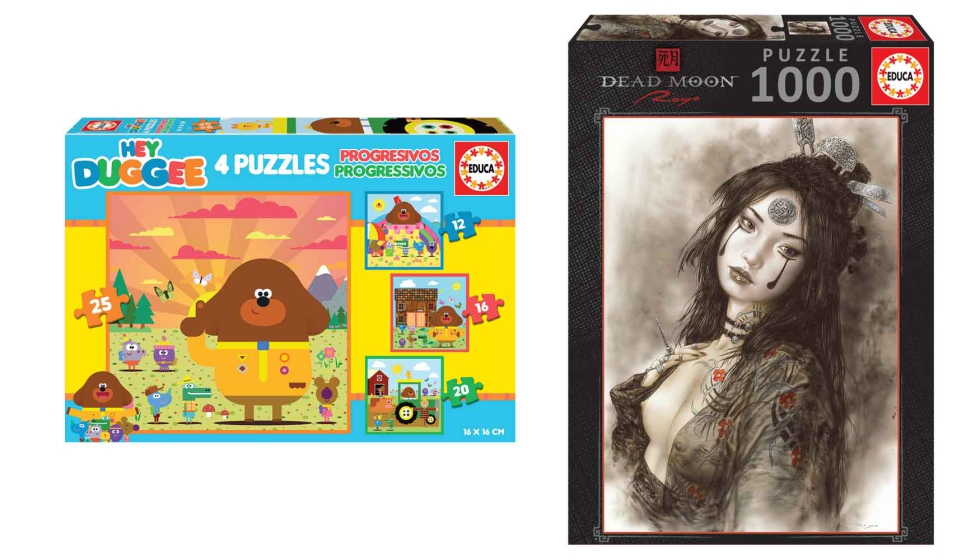 Puzzle de Hey Duggee y puzzles adultos con licencias de artistas, de Educa