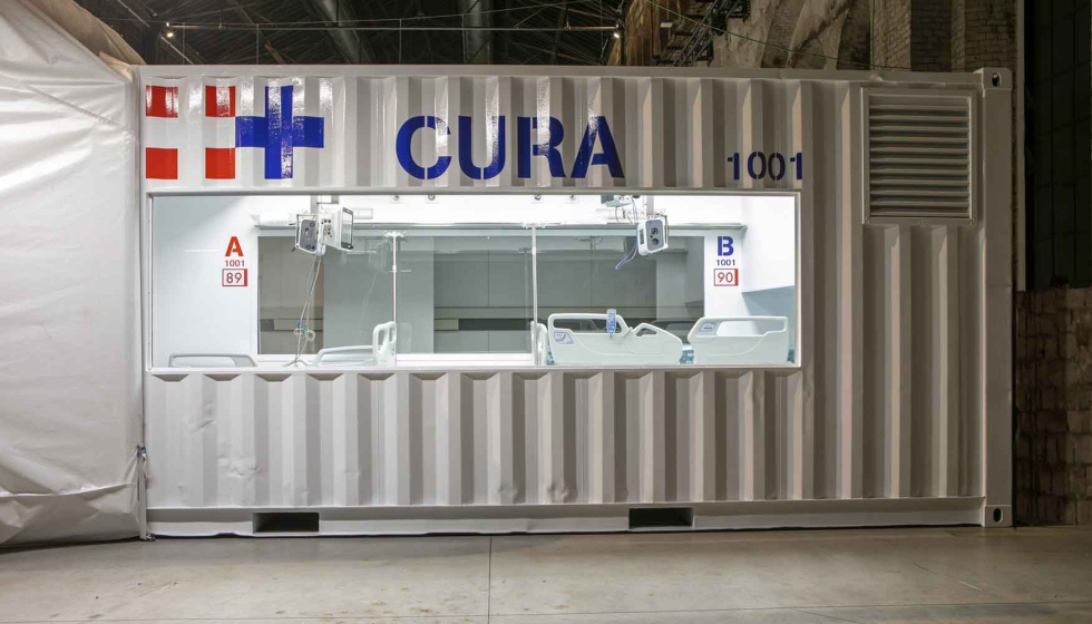 La Unidad CURA es una obra firmada por el arquitecto estadounidense Carlo Ratti, construida de forma industrializada