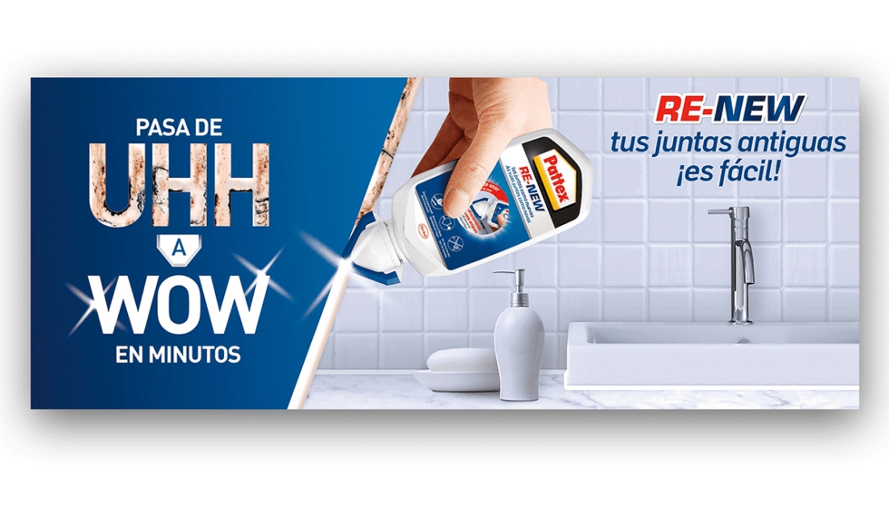 Silicona juntas baño Pattex Re-new 100 ml. - Suministros Urquiza