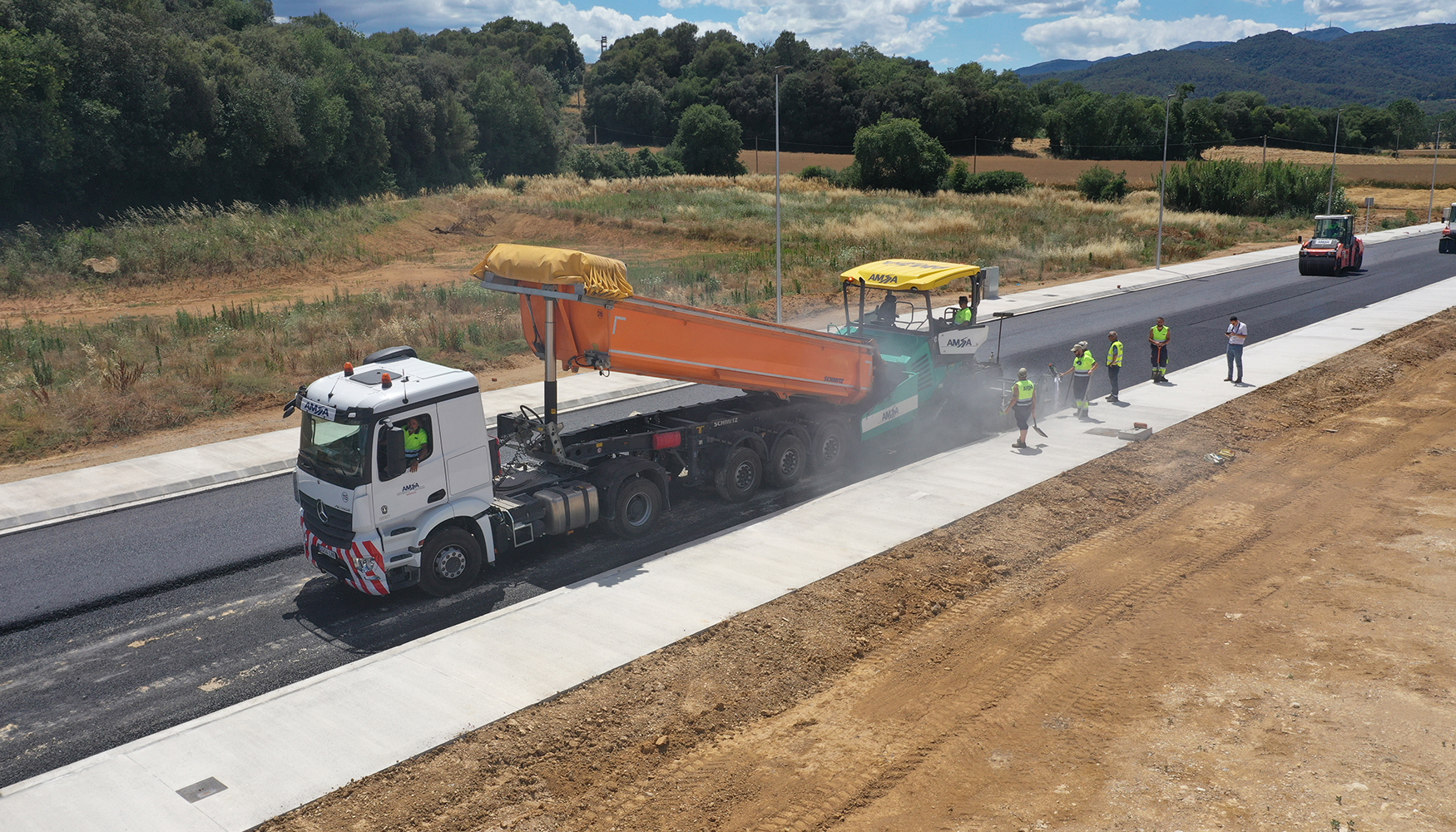 Trabajos en carretera ejecutados por AMSA con producto MacRebur