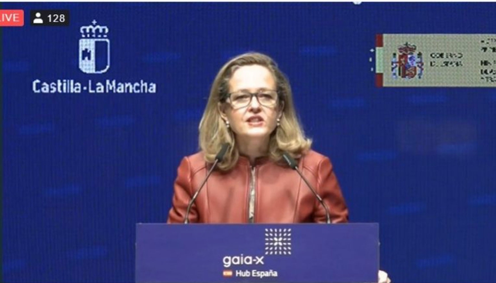 Nadia Calvio, ministra de Asuntos Econmicos y Transformacin Digital, particip en la presentacin