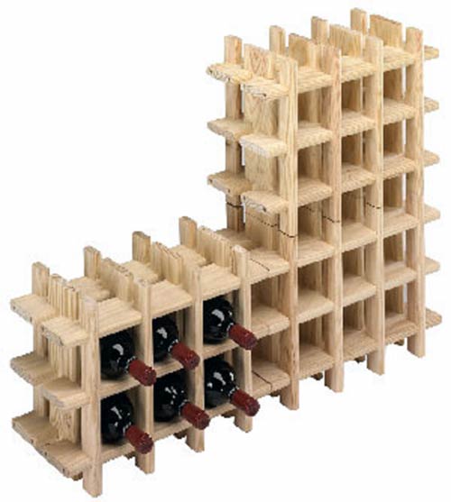 Uniendo varios botelleros Rioja con tubilln, se puede realizar un botellero evolutivo