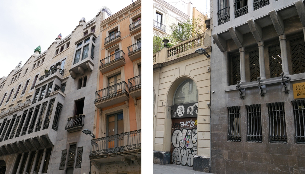 Imagen de la Casa Jord, un edificio de 4 plantas (izquierda) y Casa Fradera (derecha) se integrarn en el proyecto del Palau Gell...