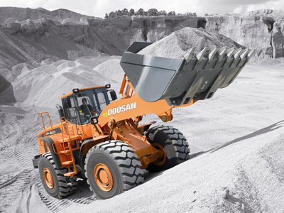 The DL500 is greater loader of wheels of the Doosan brand
