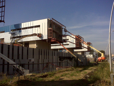 Hune platforms in the construction of the new hospital in Reus