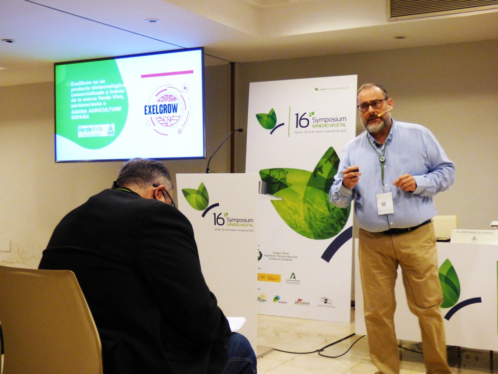 Jos Mara de Andrs, responsable del proyecto Verde Vivo, durante la presentacin de ExelGrow