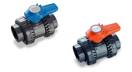 Range of ball valves 2 PVC-U 'Easyfit VEE and VXE' way of Glynwed