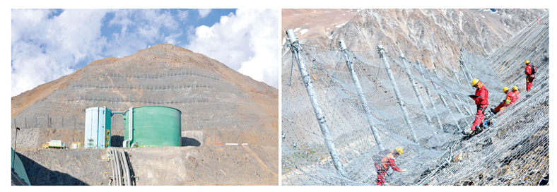 Fig. 17.- Vista general y detallada de la instalacin en los Bronces (Chile) instalada a 3...