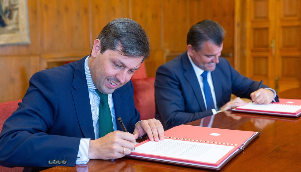 Firma del acuerdo entre Onesta y la Universidad de Navarra