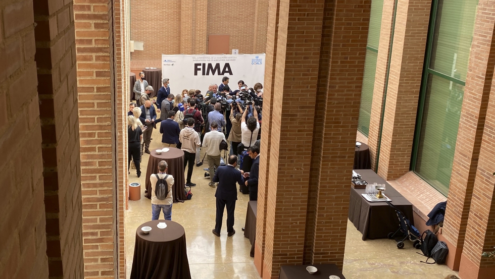Encuentro con los medios de comunicacin durante la jornada inaugural de FIMA 2022