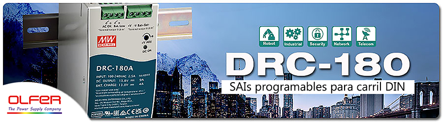 SAIs programables para carril DIN: Serie DRC-180