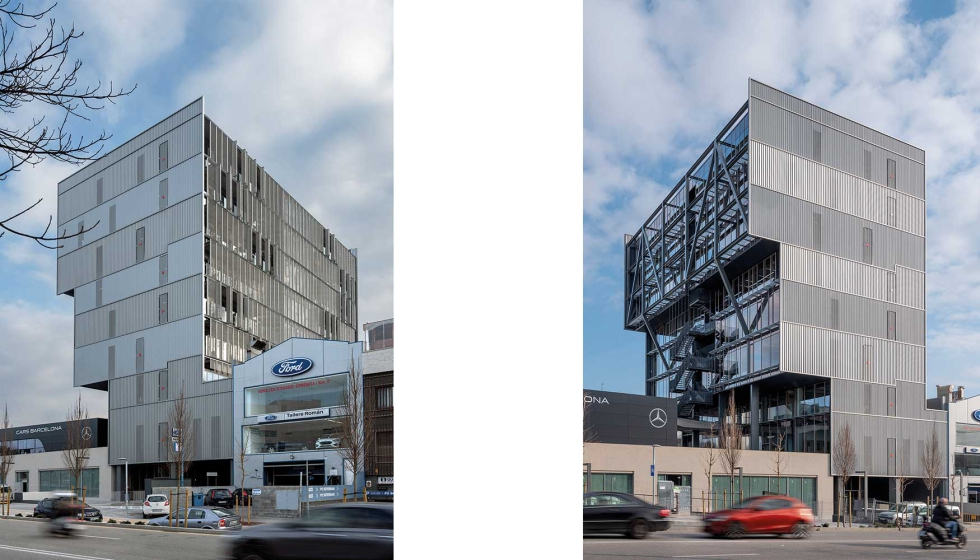 Las fachadas del edificio son diferentes en funcin de su emplazamiento y soleamiento. Fotos: Duccio Malagamba