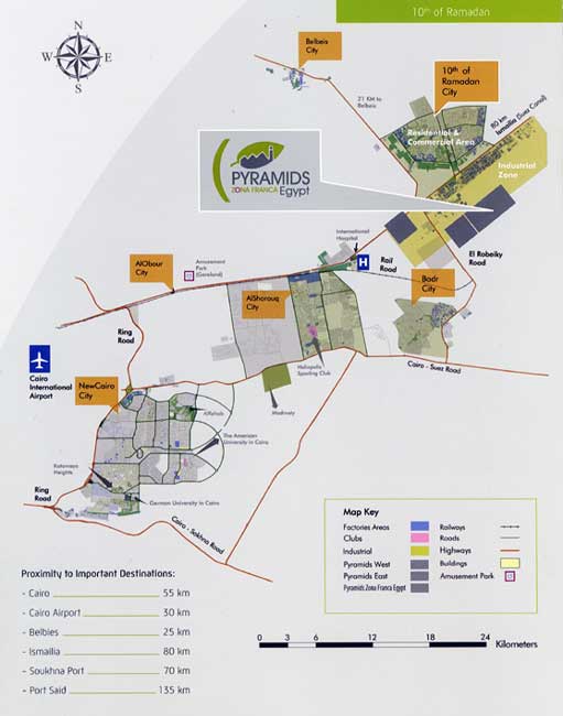 Con una superficie de 2 millones de m, el nuevo parque estar situado en la zona industrial 10th of Ramadan, a 55 km de El Cairo...