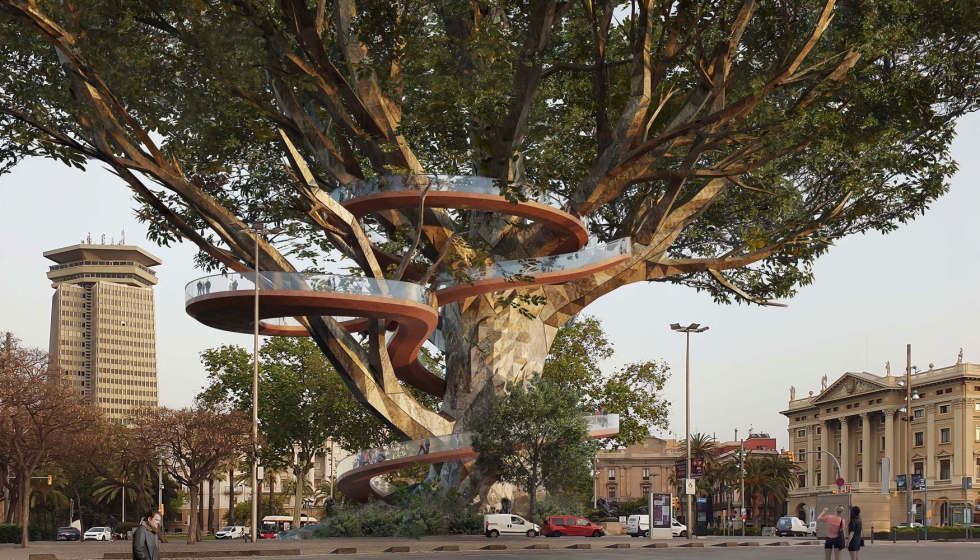 El Árbol Colonizador, propuesta del estudio de arquitectura ON-A para renaturalizar la ciudad de Barcelona El Árbol Colonizador, propuesta del estudio de arquitectura ON-A para renaturalizar la ciudad de Barcelona