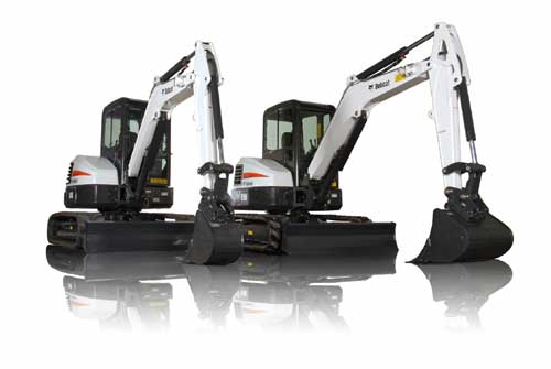 Mini excavators Bobcat E45 and E50