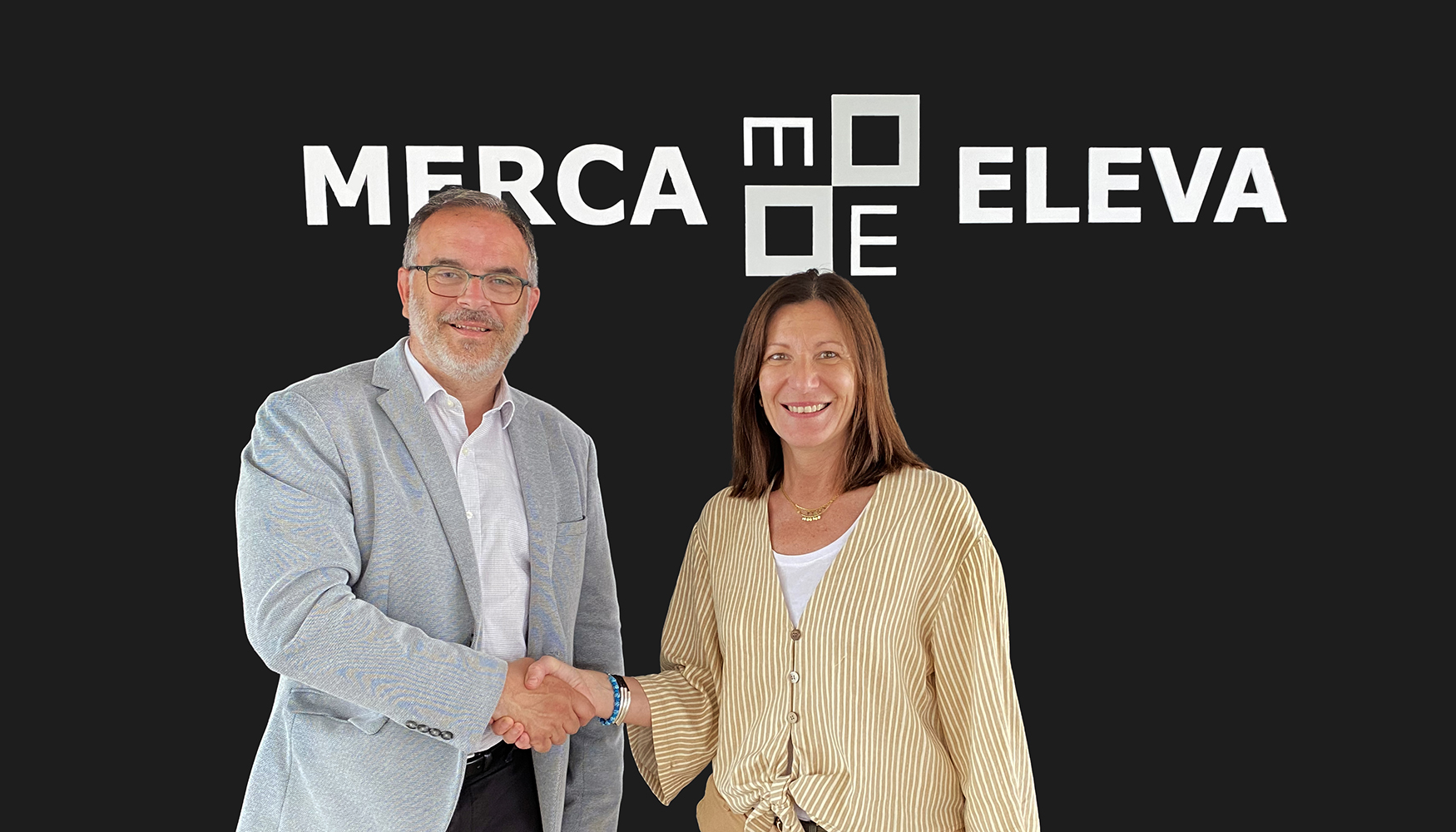 De izquierda a derecha: Jordi Varela, CEO de Mercaeleva, y Marta Terraza, nueva directora comercial y de marketing de Mercaeleva...