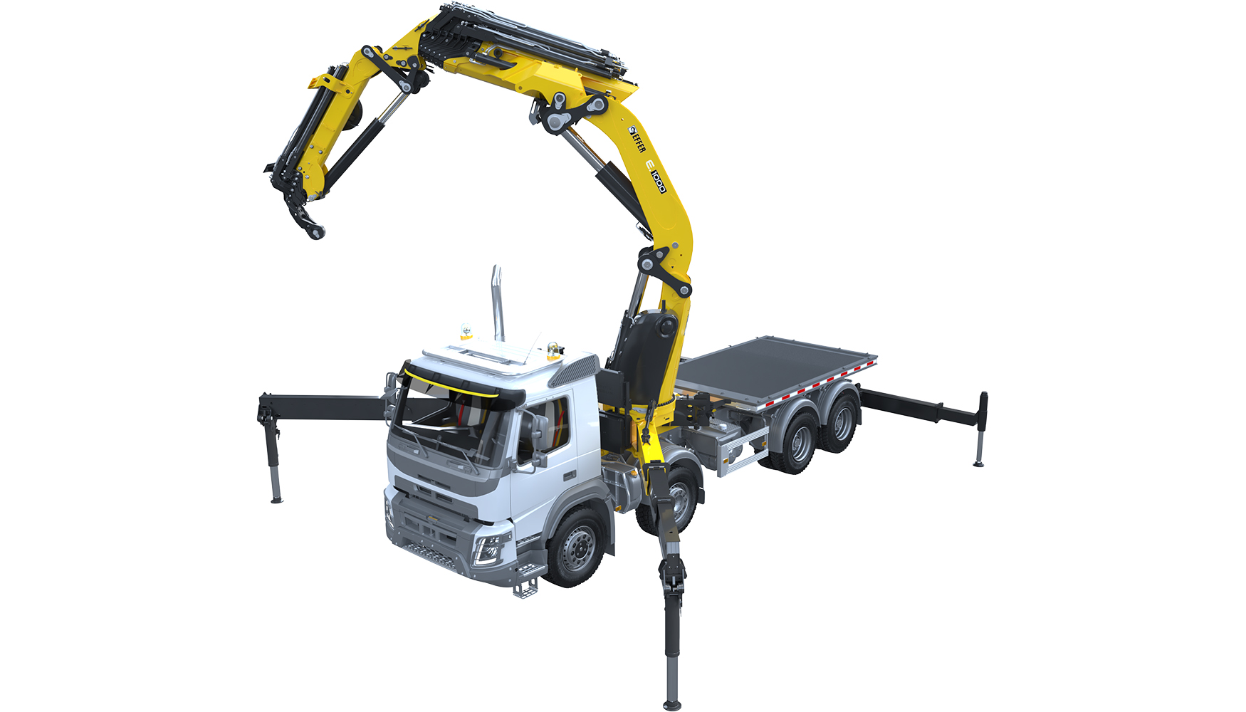 Grua Effer 1000 com sistema de estabilizao CroSStab