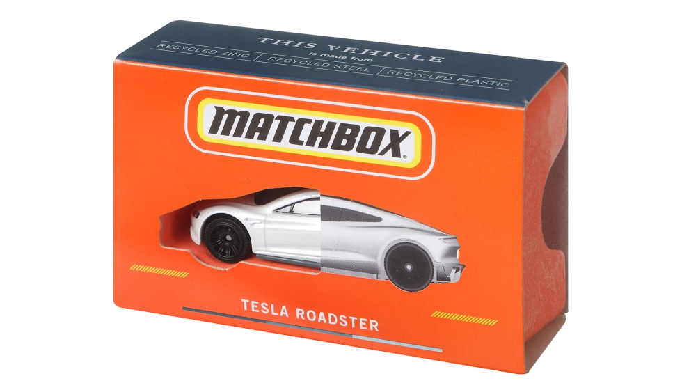 Matchbox Tesla Roadster, diseado para reducir el impacto medioambiental y fomentar patrones de juego ms ecolgicos