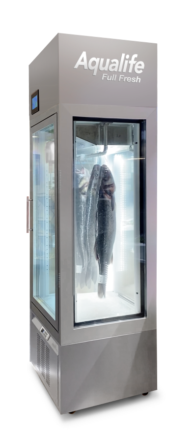 Full-Fresh, a vitrine nebulizada, um desenvolvimento especial da Aqualife para peixarias e talhos