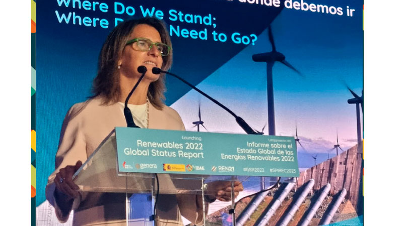 Teresa Ribera present el Informe sobre el Estado Global de las Energas Renovables 2022. Fotografa IDAE