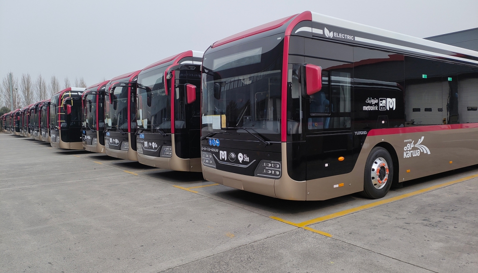 Los autobuses elctricos suministrados por Yutong estn equipados con un sistema de refrigeracin lquida y una batera de fosfato de hierro y litio...