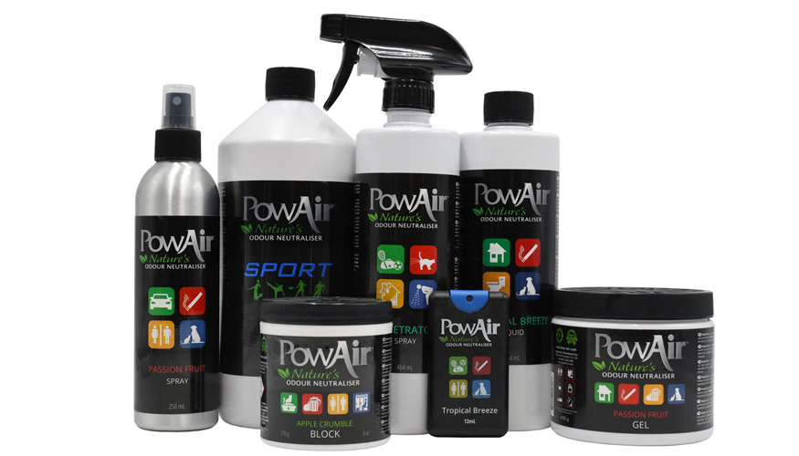 PowAir es un agente de eliminacin de olores profesional seguro para usar alrededor de personas y animales