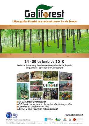 Cartel de la prxima edicin de Galiforest, el I Monogrfico Forestal Internacional para el Sur de Europa