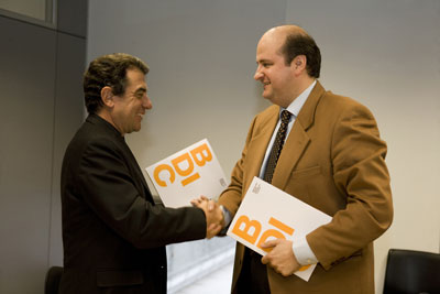 Miquel Espinet, president del FAD (Foment de les Arts i el Disseny) y Pau Herrera...