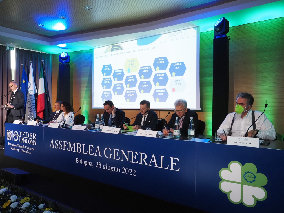 Asamblea de FederUnacoma celebrada el 28 de junio en Varignana (Bolonia)