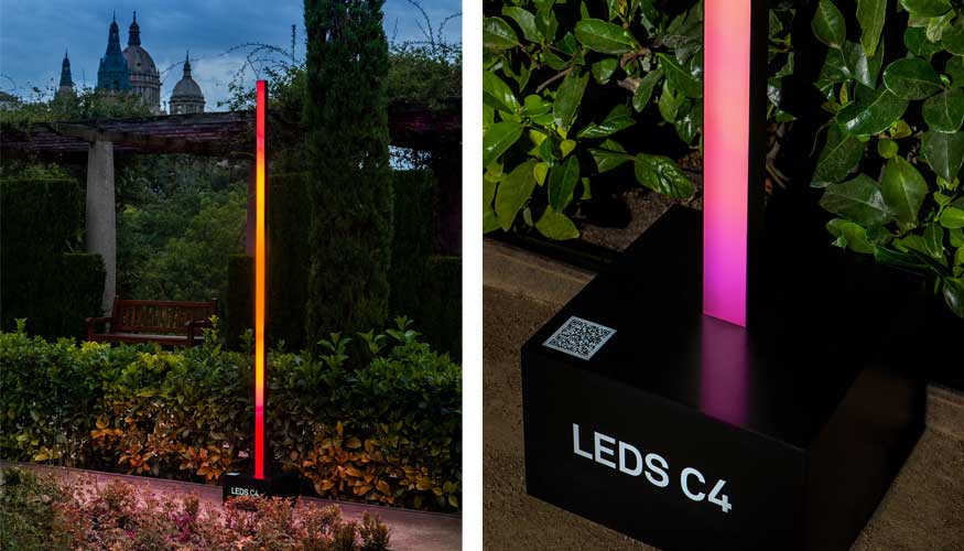 Los digitotems son elementos lumnicos de 2,5 metros de alturas, diseados por LEDS C4, que se mimetizan con el entorno...