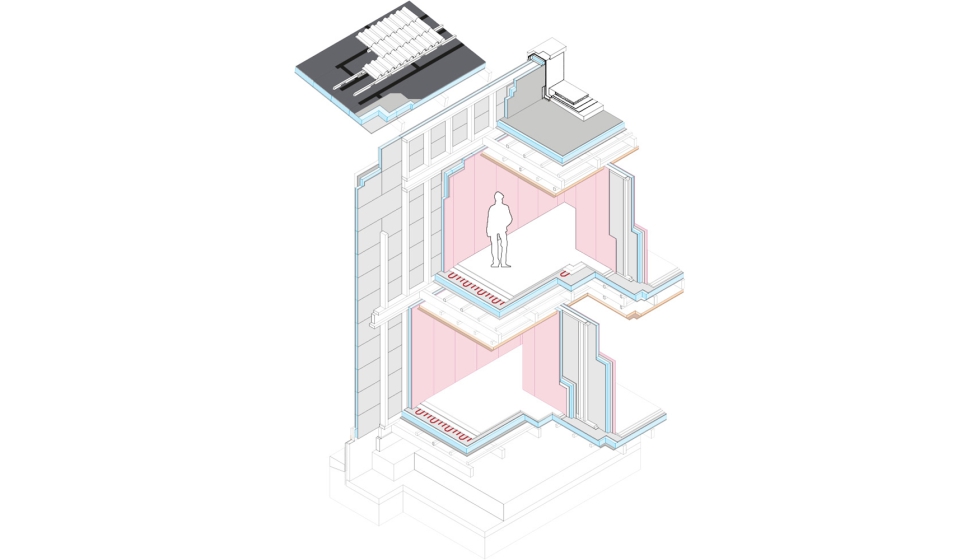 Axonometr�a del sistema Thermochip Housing