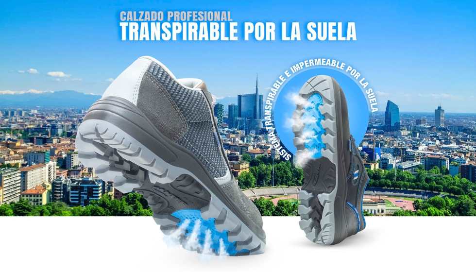 Panter ofrece el calzado de seguridad más transpirable para el verano, sistema Oxígeno - Protección