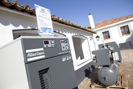 Exhibition of the ZS range of blowers compressors of Atlas Copco