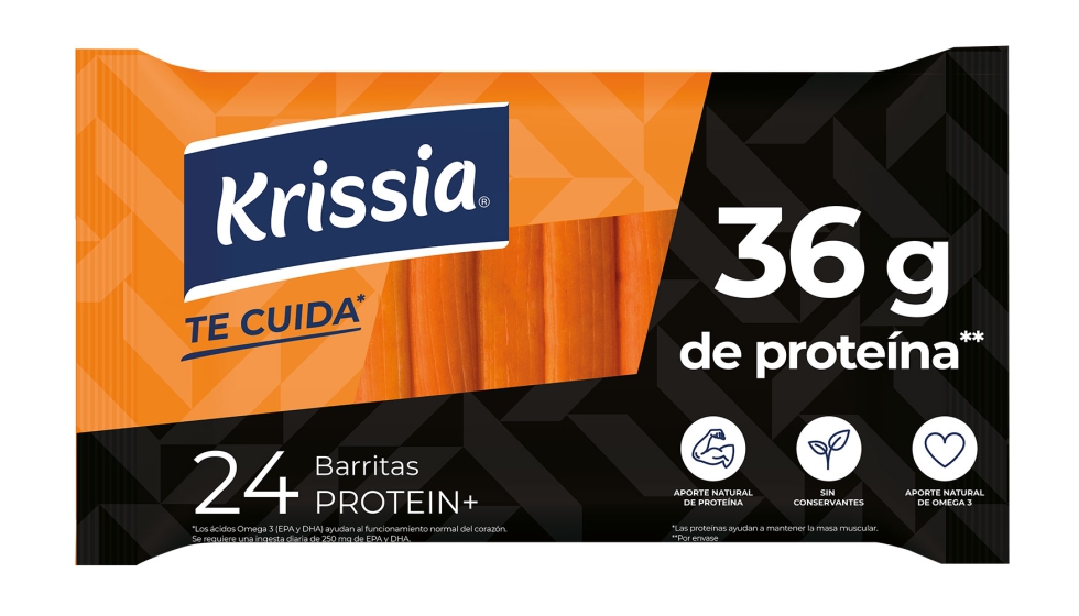 Las nuevas barritas Krissia Protein + ofrecen un 23% ms de protenas que la media de la categora y son ideales para comer pescado en el da a da...