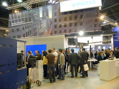 El stand de Siemens, uno de los ms "solicitados" durante el certamen