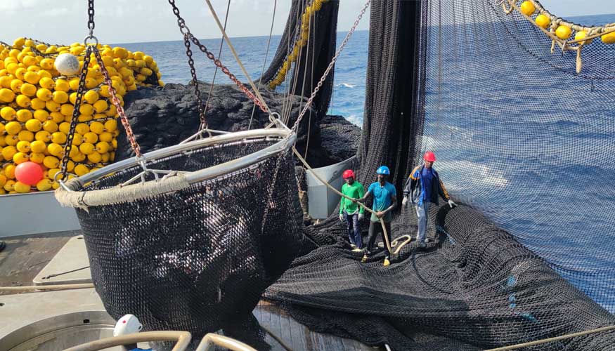 Actividad a bordo de un buque de la flota atunera española Opagac/Agac Actividad a bordo de un buque de la flota atunera española Opagac/Agac