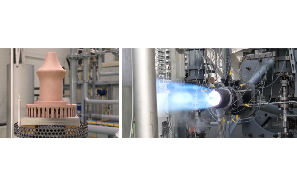 El motor tipo aerospike de Pangea Aerospace est fabricado por SLM en una aleacin de cobre desarrollada por la NASA y, gracias al HIP...