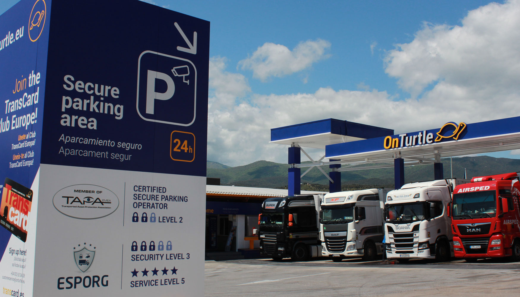 El aparcamiento de camiones de OnTurtle en La Jonquera es uno de los cinco parkings certificados en toda Espaa por Esporg...