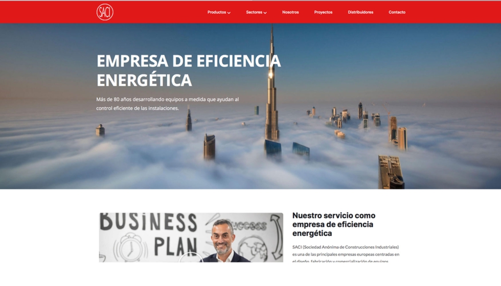 El nuevo diseo de la pgina web est ideado para los profesionales de infraestructuras energticas