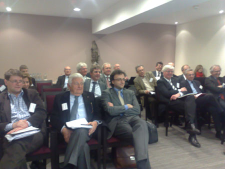 Algunos de los ejecutivos presentes en la reunin de Bruselas