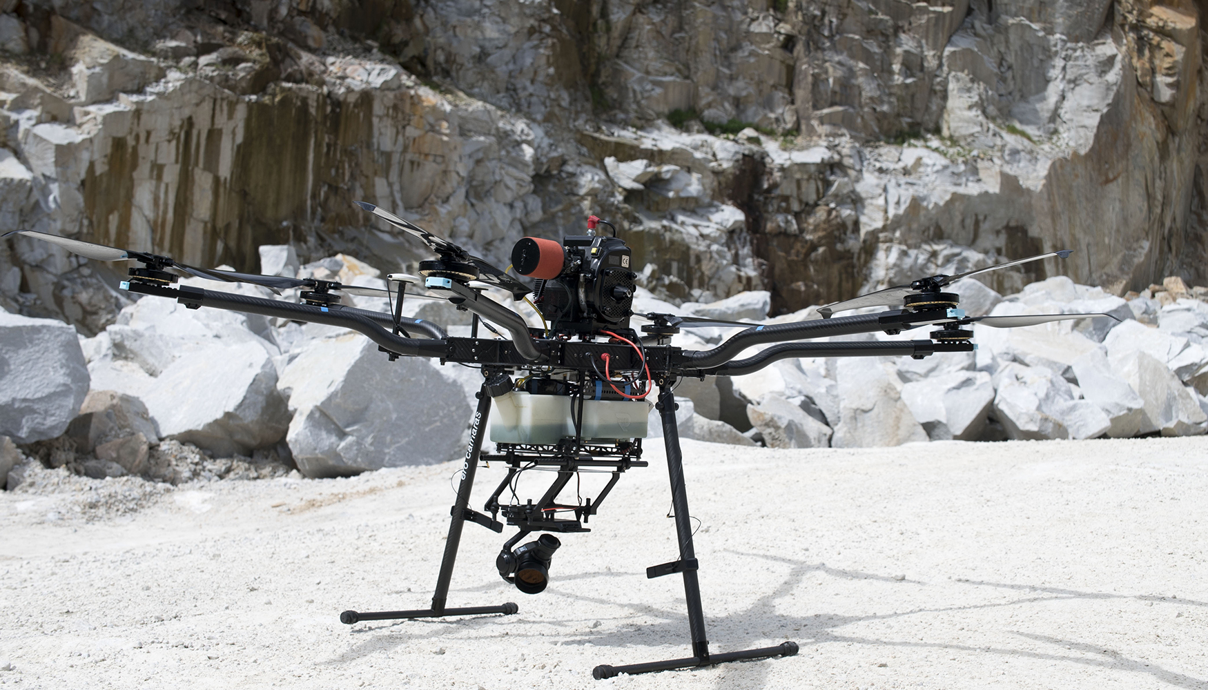 Drone hbrido AeroHyb desenvolvido pela Aerocamaras, um dos usados ​​para servios de topografia