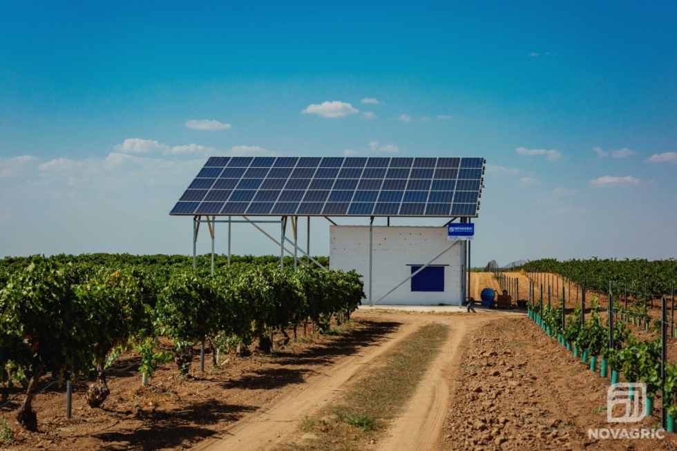 La instalacin de riego con placa solar llevada a cabo por Novagric en la finca