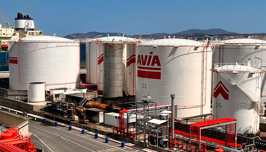 Imagen de archivo de parte de las instalaciones de almacenamiento que Avia tiene en el puerto de Bilbao