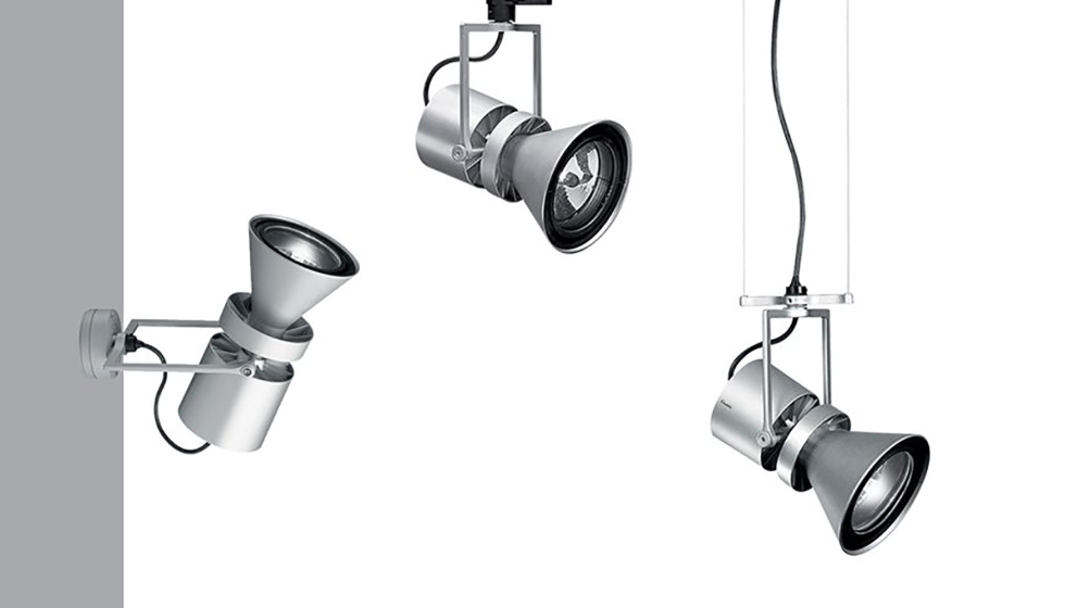 En el proyector �Le Perroquet� de iGuzzini, se ha sustituido el transformador y la luz hal�gena, por un driver y chips LED...