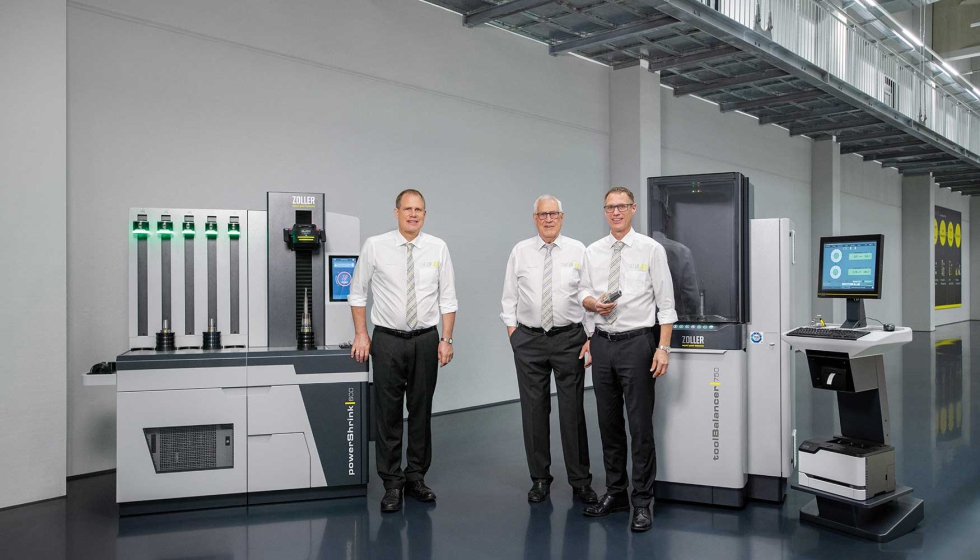 Christoph Zoller, Eberhard Zoller y Alexander Zoller (de izda. a dcha.), los gerentes de E. Zoller GmbH & Co...