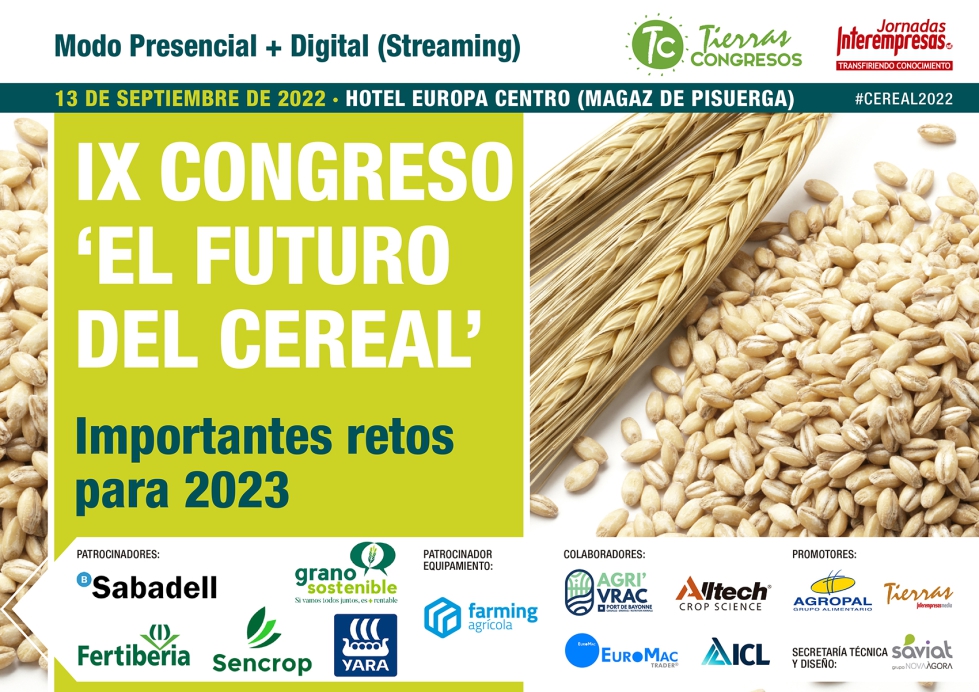 O Hotel Europa Centro em Magaz de Pisuerga (Palencia) acolher a nona edio do Congresso 'O Futuro dos Cereais', tera-feira, 13 de setembro...