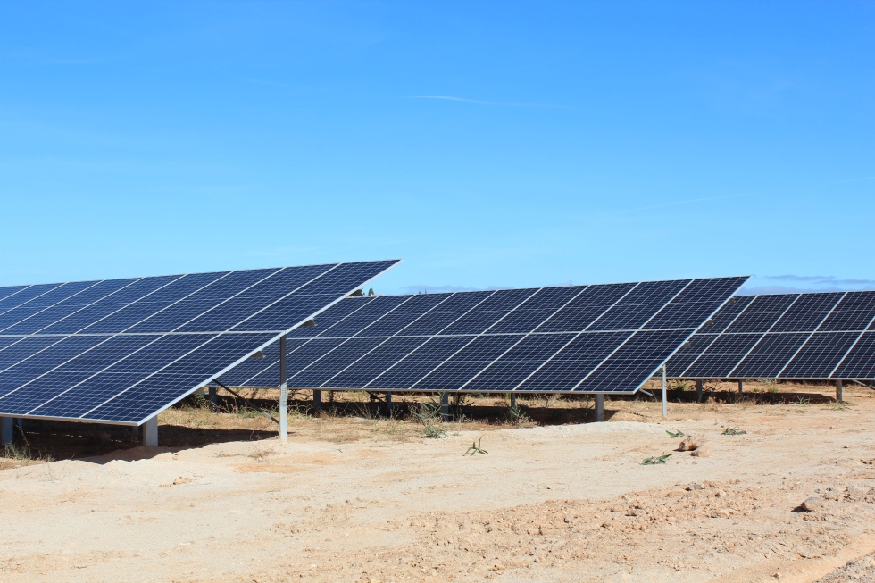 O novo parque solar  composto por um total de 39.564 painis solares